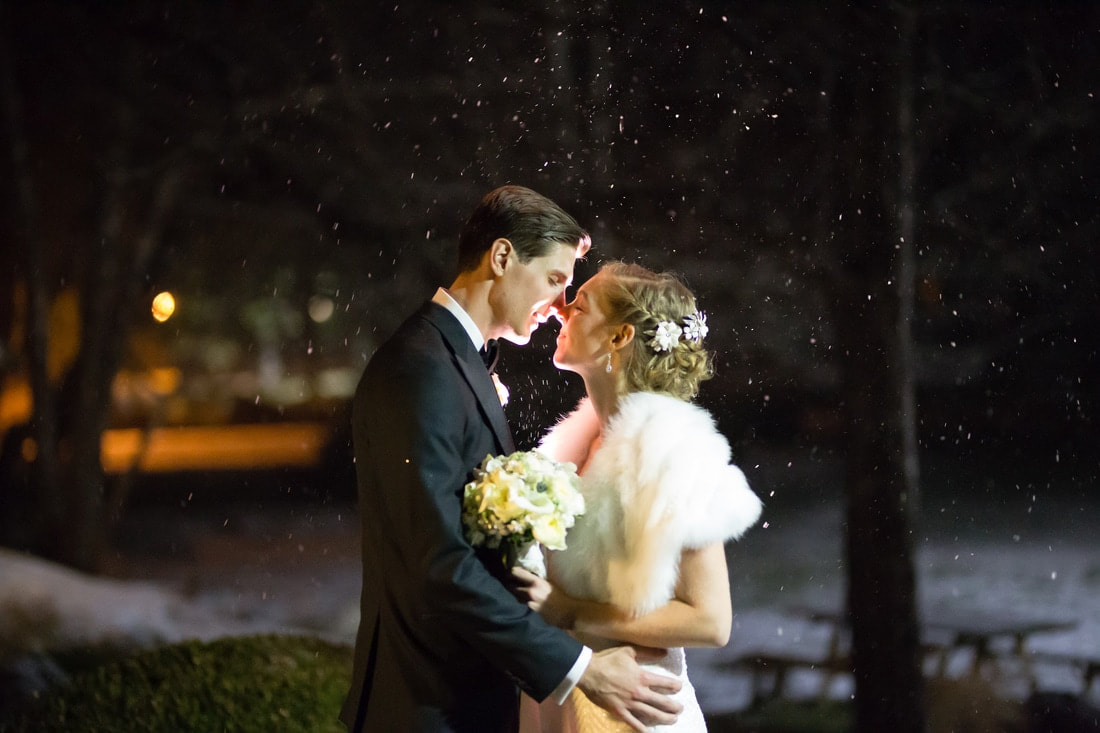 bride and groom embracing